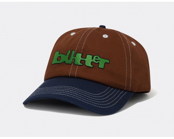 Butter Warped 6 Panel Cap Brown Navy