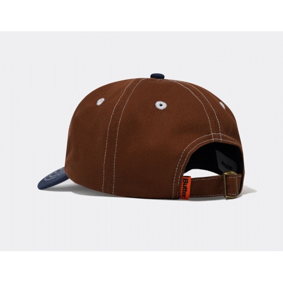 Butter Warped 6 Panel Cap Brown Navy
