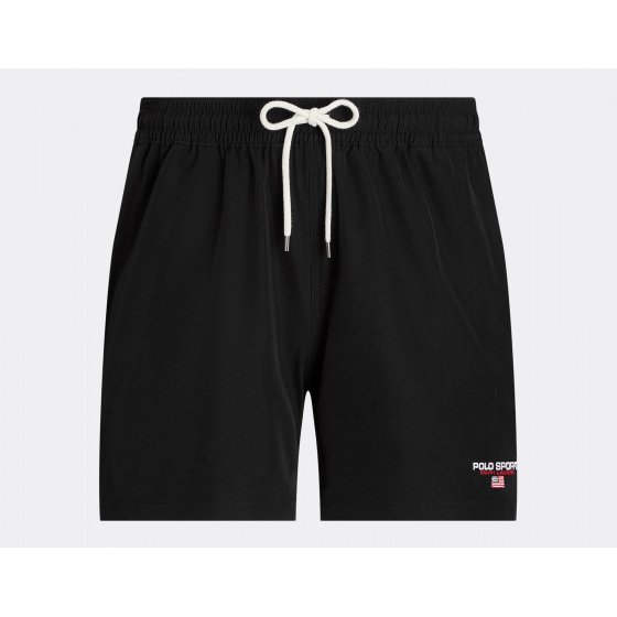 Polo Ralph Lauren Polo Sport Traveler Mid Swim Trunk Black