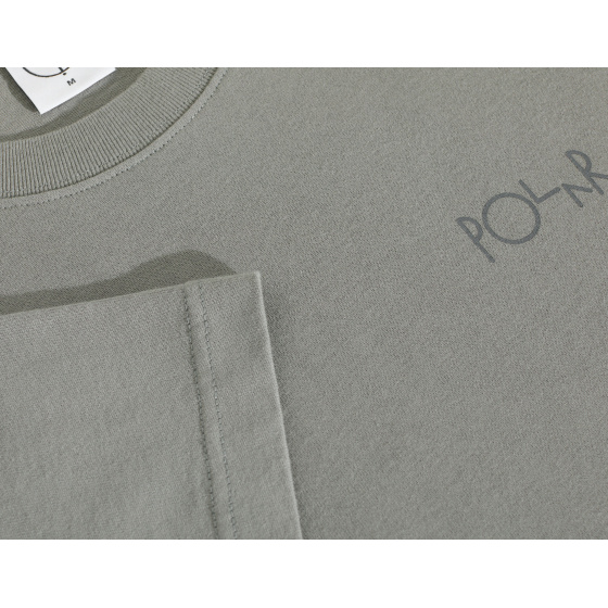 Polar Contrast Stroke Logo T-Shirt Grey