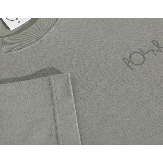 Polar Contrast Stroke Logo T-Shirt Grey