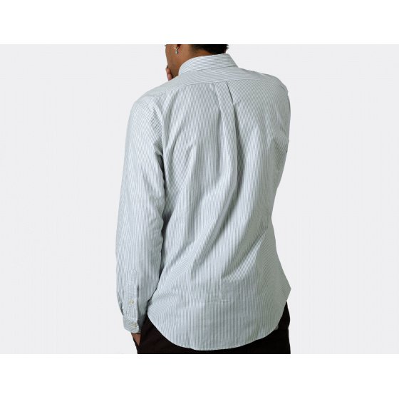 Polo Ralph Lauren Custom Fit Striped Oxford Shirt Green