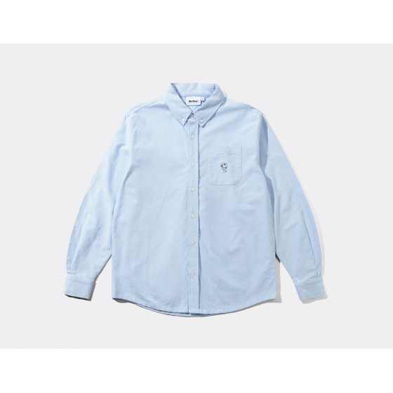 Butter Peanuts Spike Oxford Shirt Blue