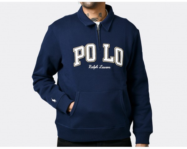 Polo Ralph Lauren Fleece Collared Sweatshirt Cruise Navy