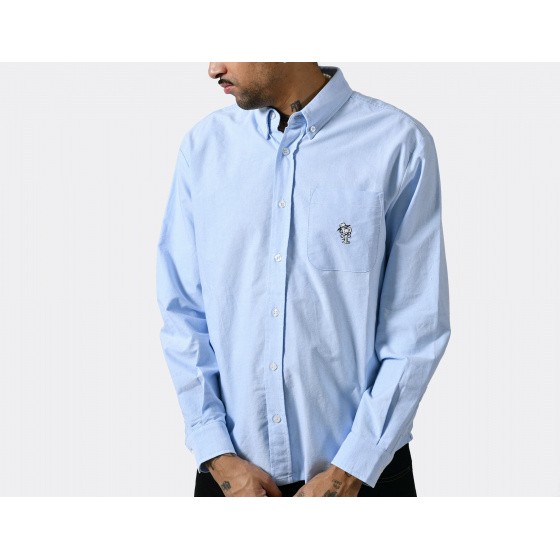 Butter Peanuts Spike Oxford Shirt Blue