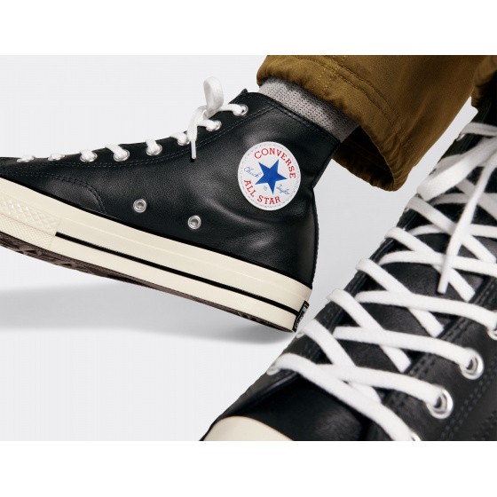 Converse Chuck 70 High Leather Black White