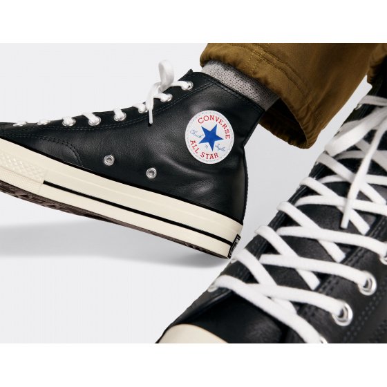 Converse Chuck 70 High Leather Black White