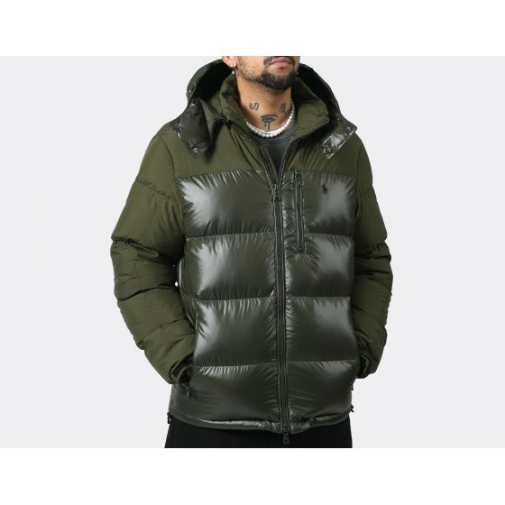 Polo Ralph Lauren Gorham Two-Tone Down Jacket Dark Loden