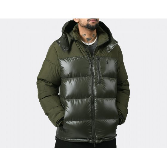 Polo Ralph Lauren Gorham Two-Tone Down Jacket Dark Loden