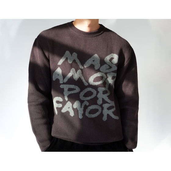 The Loose Company Mas Amor Por Favor Sweater Black