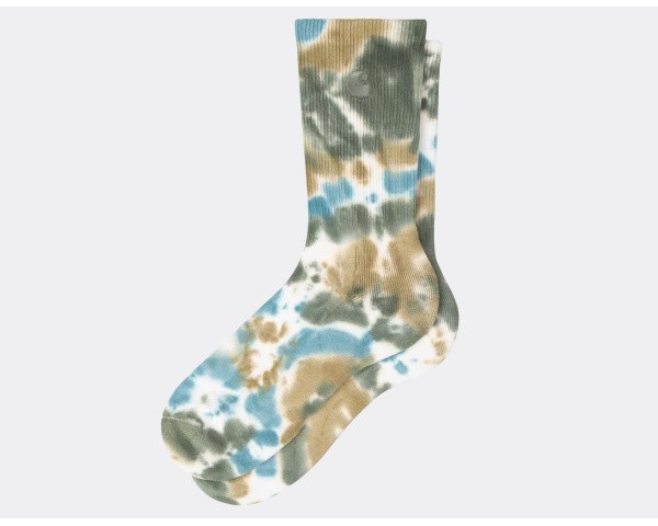 Carhartt WIP Cusco Socks Tie-Dye Leather / Tourmaline