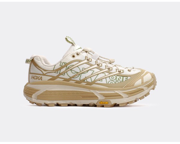 Hoka Mafate Three2 Wordmark Khaki Oatmilk