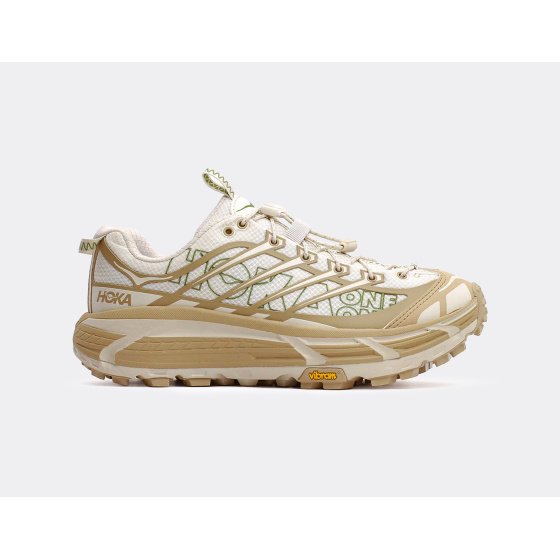 Hoka Mafate Three2 Wordmark Khaki Oatmilk