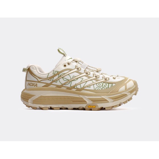 Hoka Mafate Three2 Wordmark Khaki Oatmilk