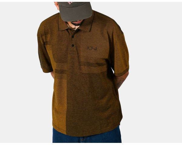Polar Surf Polo Shirt Pique Black Caramel
