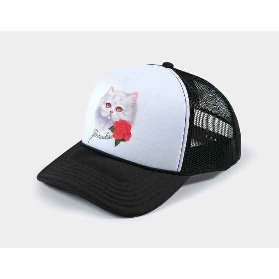 Paradise Purradise Trucker Hat Black