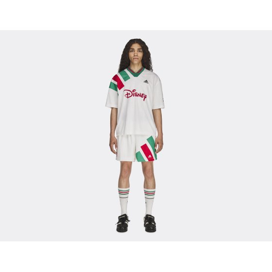 adidas Brain Dead Disney Football Short Chalk White