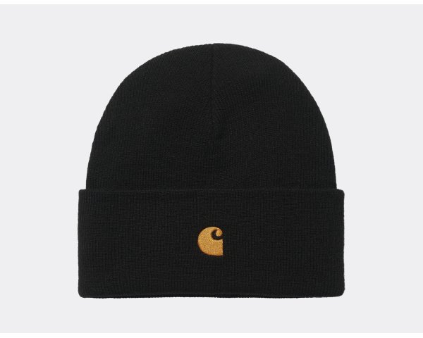 Carhartt WIP Chase Beanie Black Gold