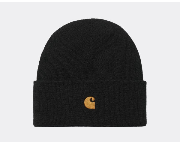 Carhartt WIP Chase Beanie Black Gold