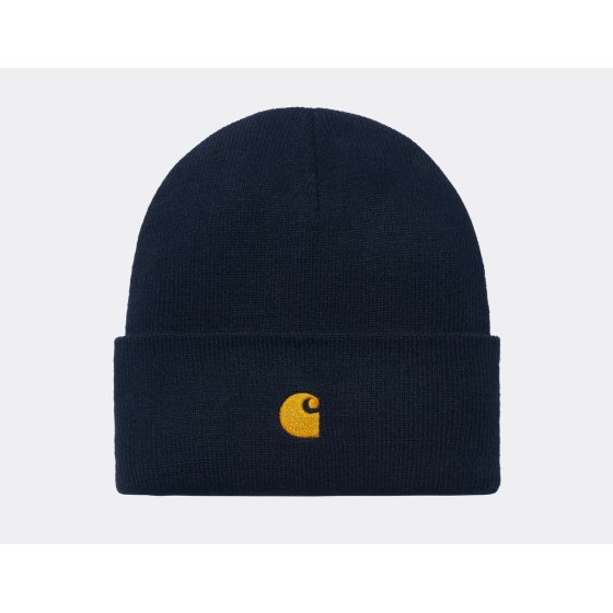 Carhartt WIP Chase Beanie Dark Navy Gold