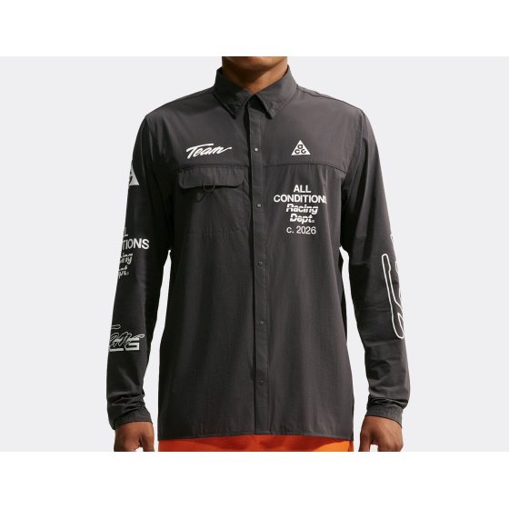 Nike ACG Aireez UV Long Sleeve Graphic Top Dark Smoke Grey