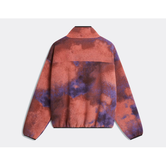 The North Face Red Box Printed 1/2 Zip Fleece Grounded Plum