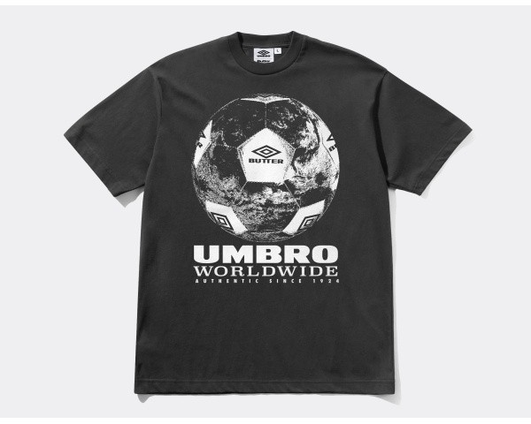 Butter Umbro World Game T-Shirt Washed Black