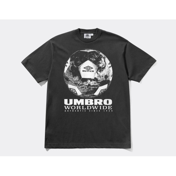 Butter Umbro World Game T-Shirt Washed Black