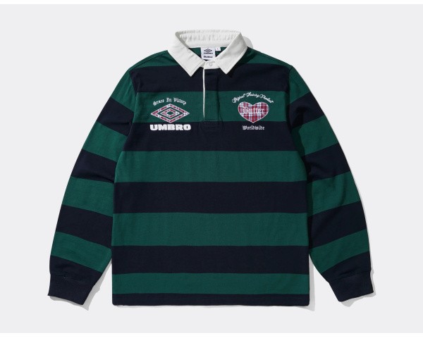 Butter Umbro Victory Rugby Polo Navy Forest