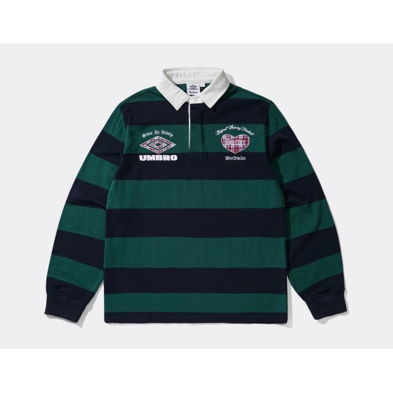 Butter Umbro Victory Rugby Polo Navy Forest