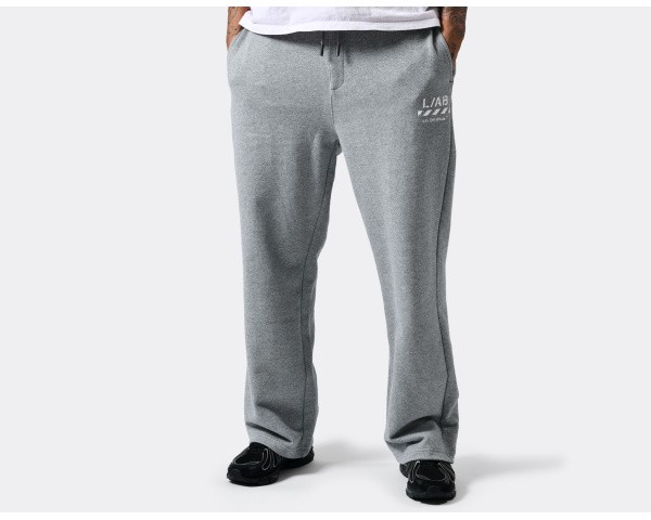 L/AB c/o Off-White Core Diagonal Fleece Sweatpants Heather Grey