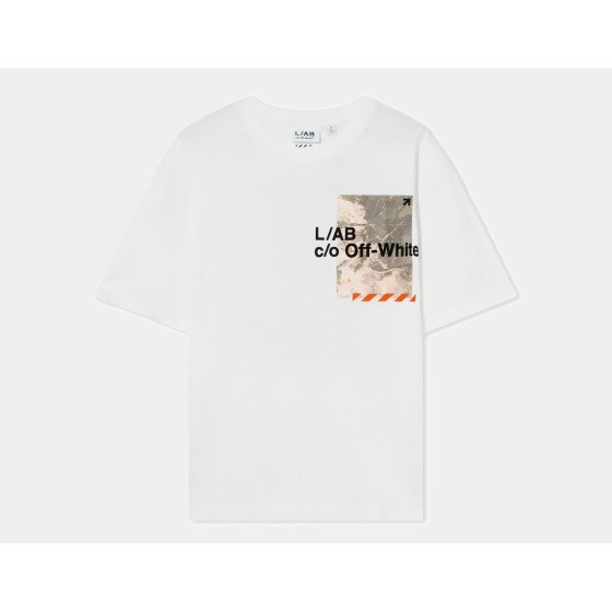 L/AB c/o Off-White Camo T-Shirt White