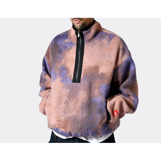 The North Face Red Box Printed 1/2 Zip Fleece Grounded Plum