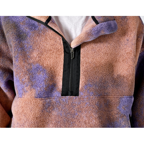 The North Face Red Box Printed 1/2 Zip Fleece Grounded Plum