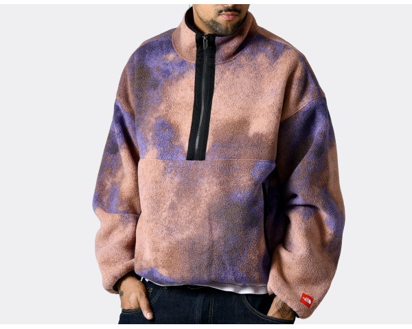 The North Face Red Box Printed 1/2 Zip Fleece Grounded Plum