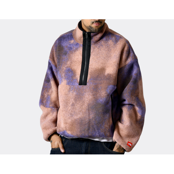The North Face Red Box Printed 1/2 Zip Fleece Grounded Plum