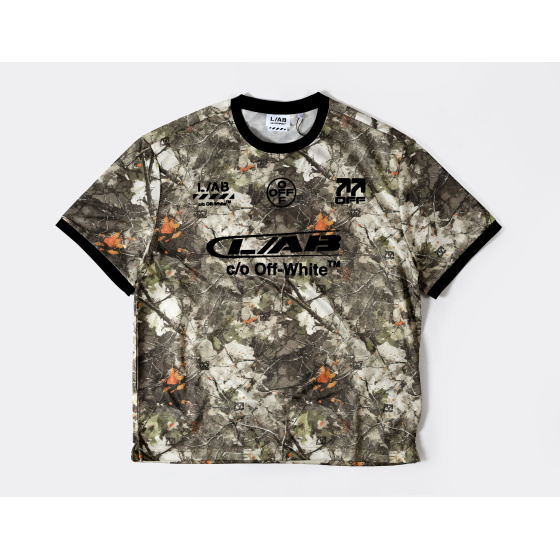 L/AB c/o Off-White Camo Soccer Jersey