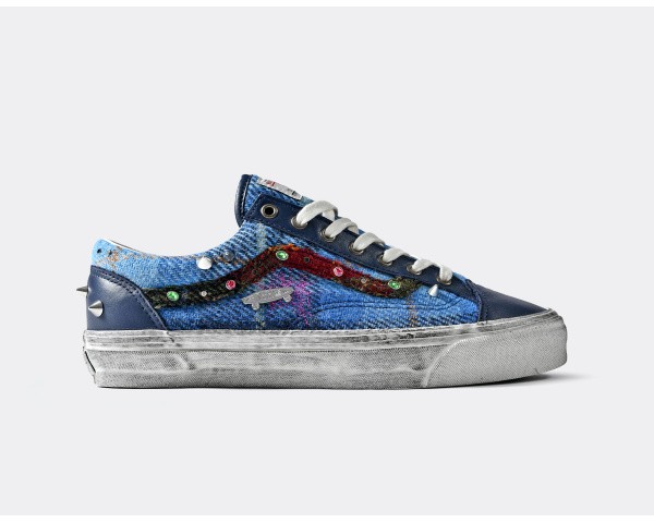 Vans LX Old Skool 36 Harris Tweed Navy
