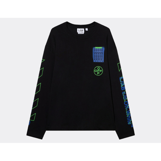 L/AB c/o Off-White Active LS T-Shirt Black