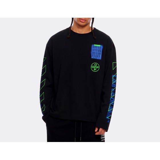 L/AB c/o Off-White Active LS T-Shirt Black