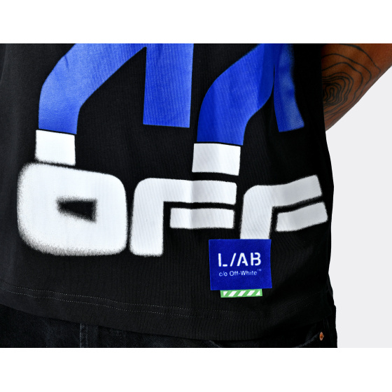 L/AB c/o Off-White Stacked T-Shirt Black