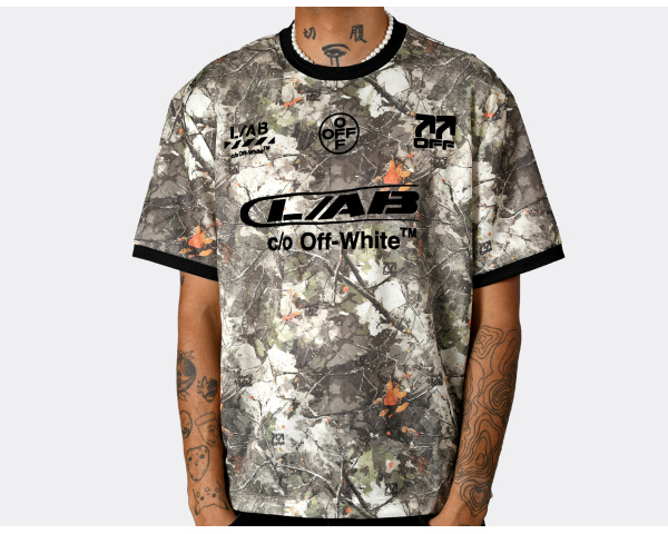 L/AB c/o Off-White Camo Soccer Jersey