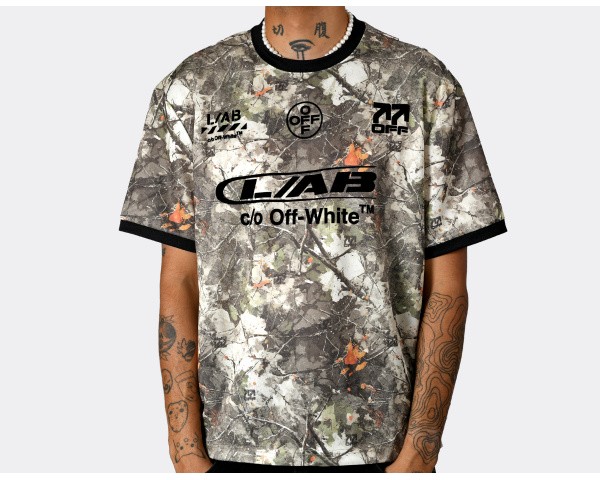 L/AB c/o Off-White Camo Soccer Jersey
