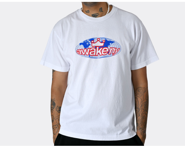Awake NY Worldwide Static T-Shirt White