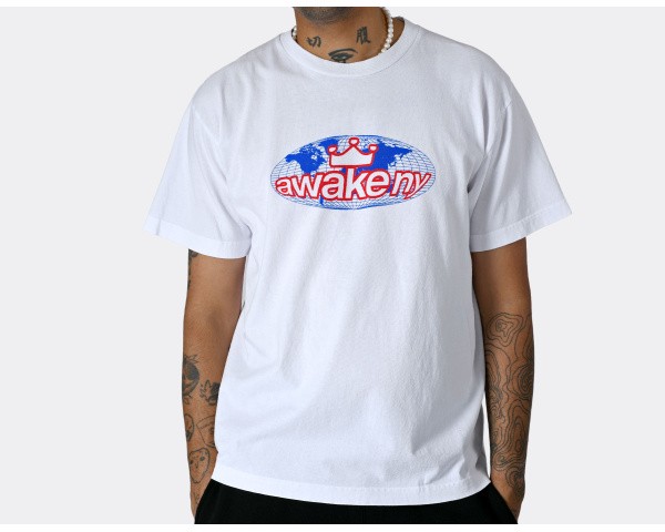 Awake NY Worldwide Static T-Shirt White