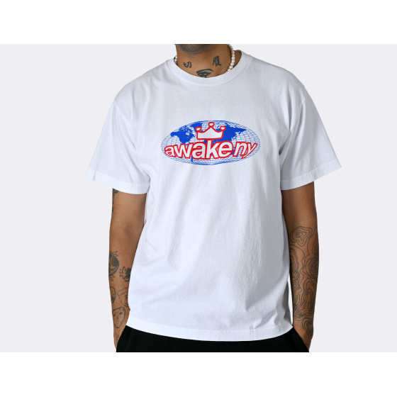 Awake NY Worldwide Static T-Shirt White