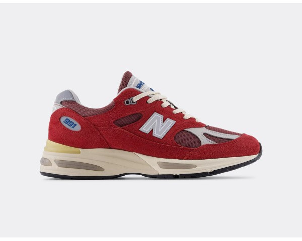 New Balance 991 V2 Vintage Sports Made in UK Karanda Red