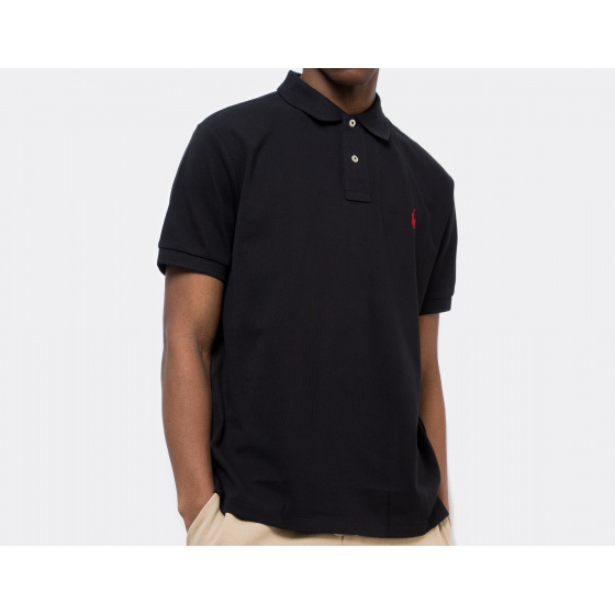 Polo Ralph Lauren Custom Slim Fit Polo Shirt Black