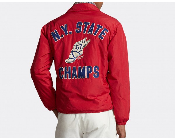 Polo Ralph Lauren Water Repellent Coach Jacket Red