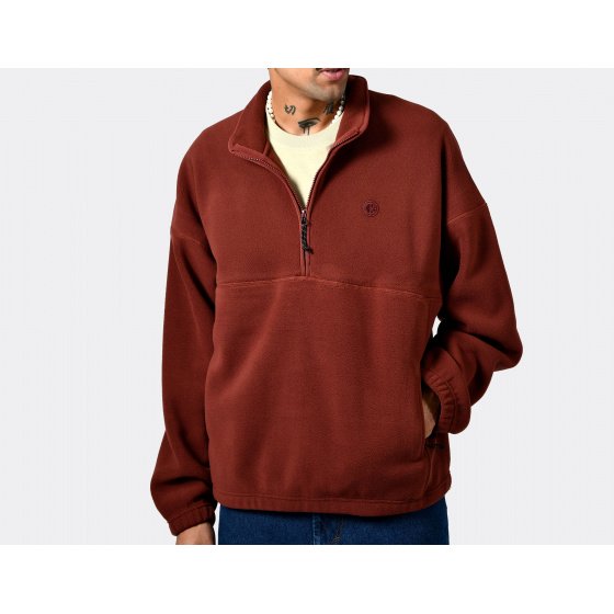 Polar Ivan Half Zip Sweater Wine